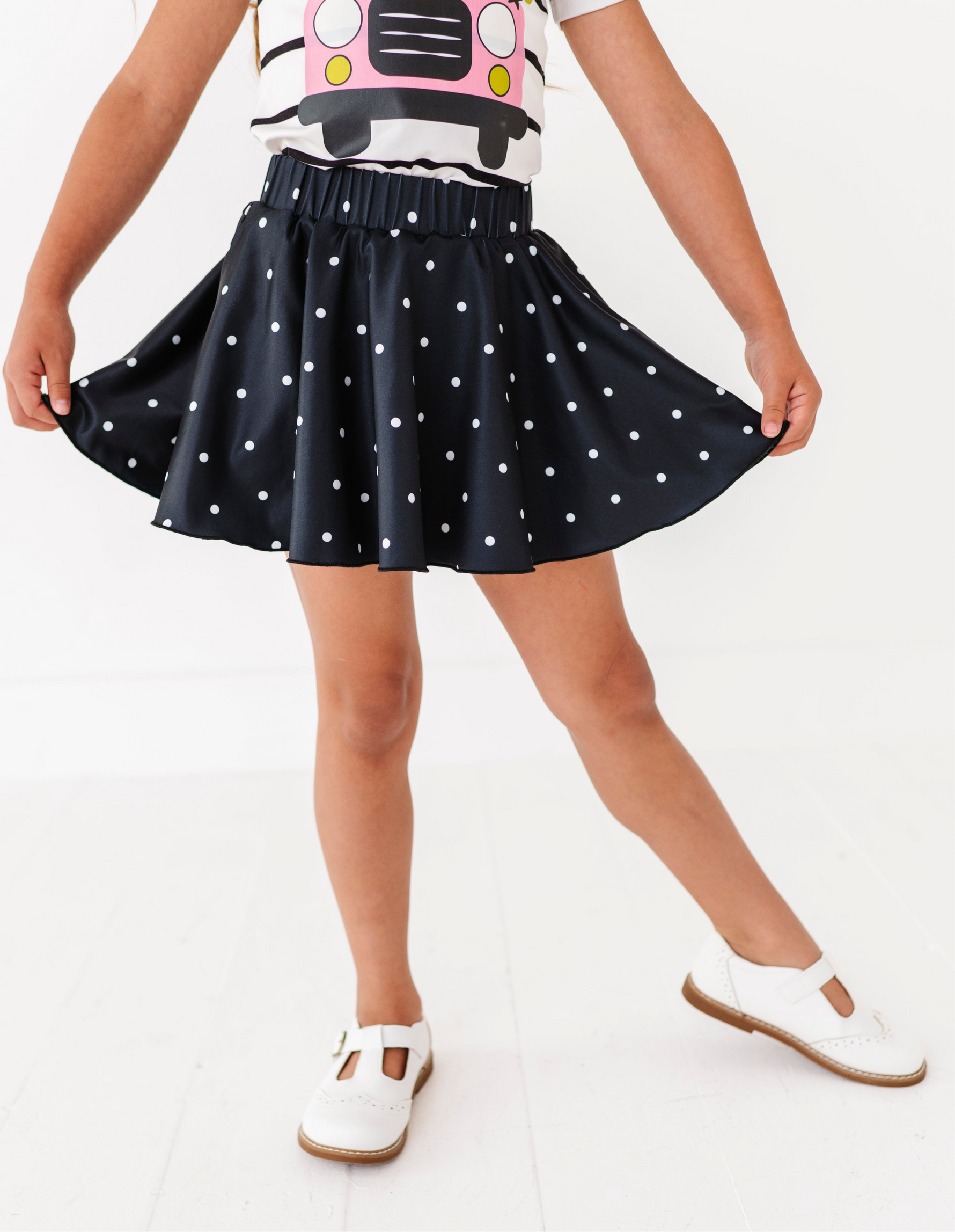 Black Dotty Spin Skort - By Baano