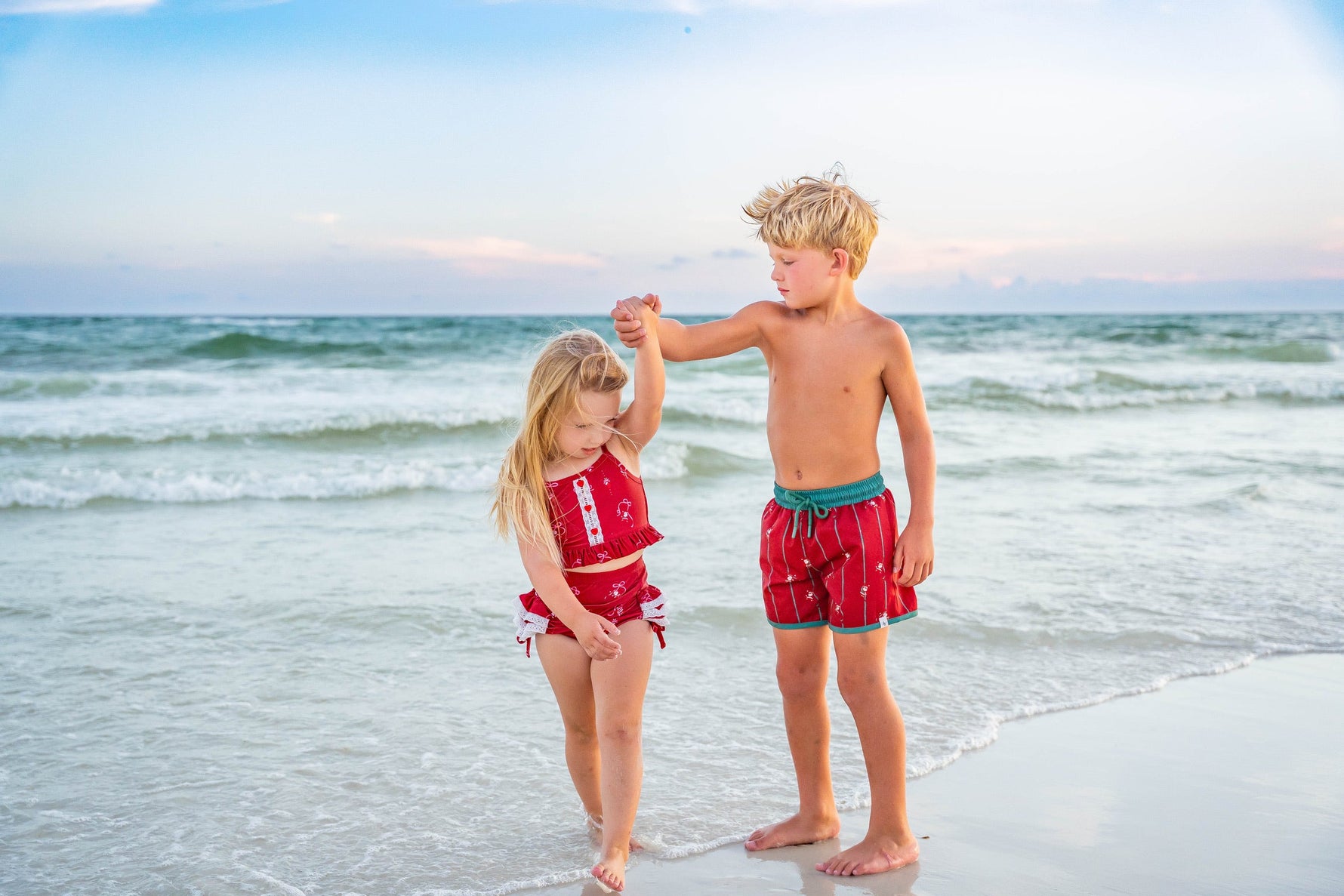 *PREORDER* Santa's Sleigh Bows High Waisted Bikini - By Baano