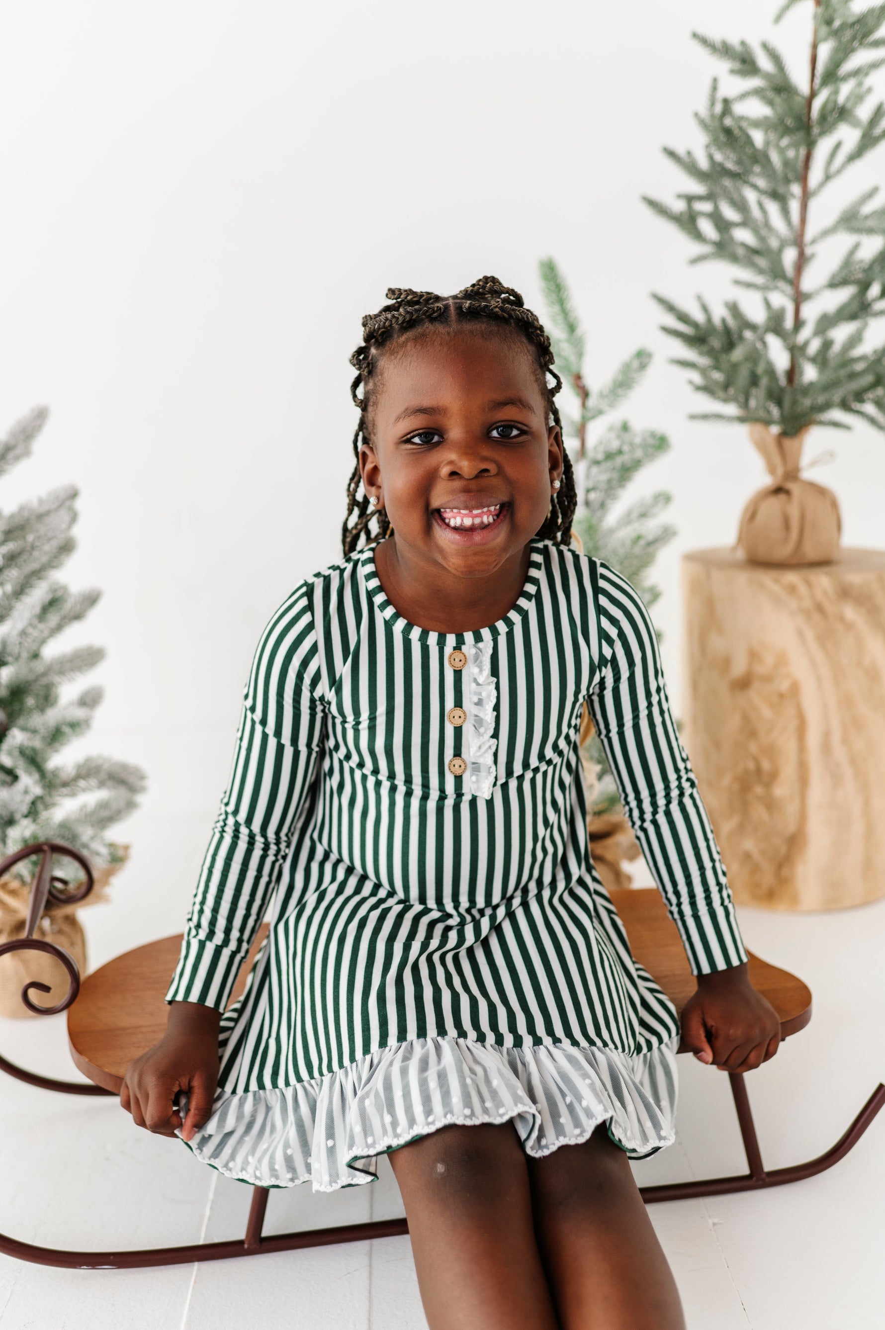 Green Stripes | NIGHTGOWN - By Baano