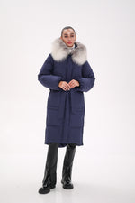 Genuine Silver Fox Down Fill Coat