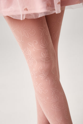 Conte Tights for girls Ketty 40 Den - Floral Pattern - By Baano