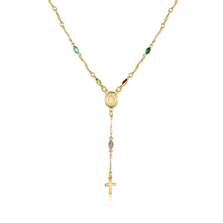 18K Gold Filled Rosary Necklace