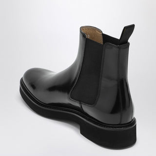 Black Leather Beatles Ankle Boot - By Baano