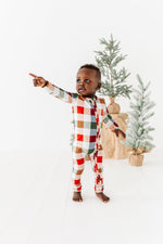Holiday Plaid | ZIP ROMPER - By Baano