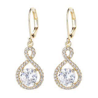 18K Gold Infinity Leverback earrings