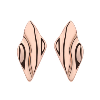 14K Gold And Sterling Silver Hammered Earrings