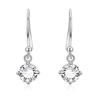 Sterling Silver Naked Genuine Crystal Earrings