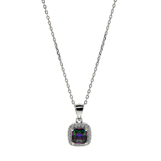 Sterling Silver Mystical Topaz Pendant Necklace