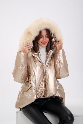 Genuine Polar Fox Down Fill Jacket - By Baano
