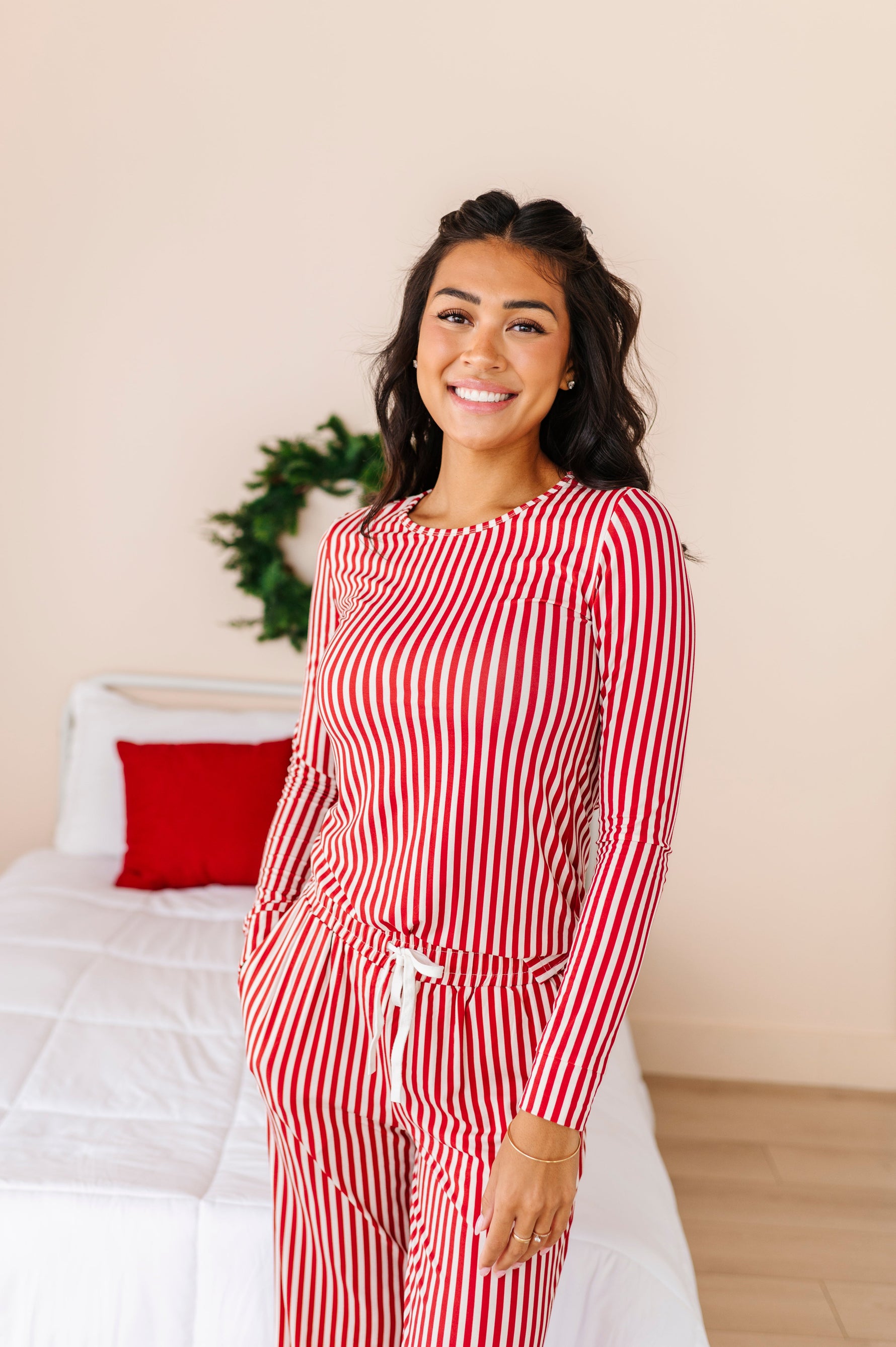 Red Stripes | Women’s PJ TOP - By Baano