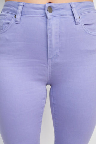Velvet Heart Mid Waist Skinny Jean Stretch Button & Zipper Fly Closure with Pockets - By Baano