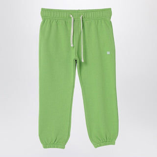 Green Jogging Trousers With Small Logo Patch - By Baano