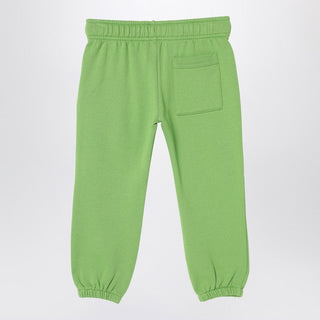 Green Jogging Trousers With Small Logo Patch - By Baano