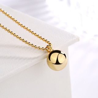 925 Sterling Silver Ball Bead Pendant Necklace