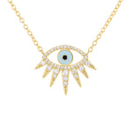 14K Gold Evil Eye Necklace