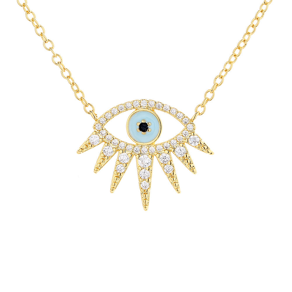 14K Gold Evil Eye Necklace