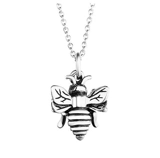 Bee Pendant Necklace in Sterling Silver