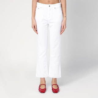 White Clar Bootcut Jeans