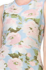 Donna Ricco Scoop Neckline Sleeveless Pullover Knit Floral Midi Dress