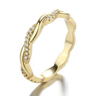 18k Gold or Sterling Silver Crossover Ring