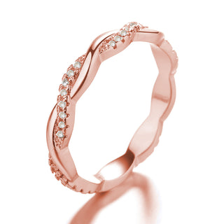 18k Gold or Sterling Silver Crossover Ring