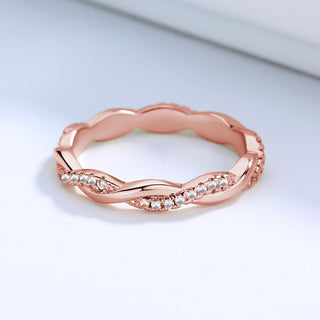 18k Gold or Sterling Silver Crossover Ring