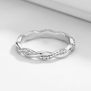 18k Gold or Sterling Silver Crossover Ring