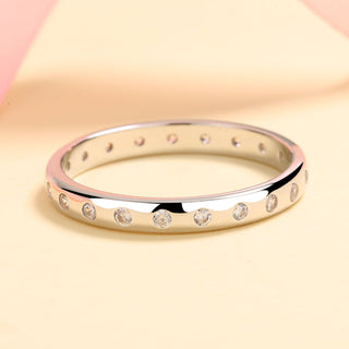 Sterling Silver Band Ring With crystals from Swarovski