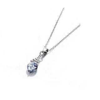 Sterling Silver Eiffel Tower Crystal pendant necklace