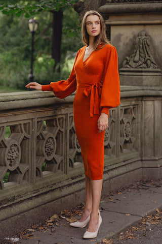 ADORABLE IDEAL SWEATER MIDI DRESS - By Baano