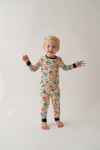 Smiley Check 2 piece PJ's - By Baano