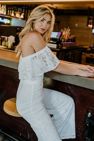 FATE INTERVENES WOVEN LACE JUMPSUIT - By Baano