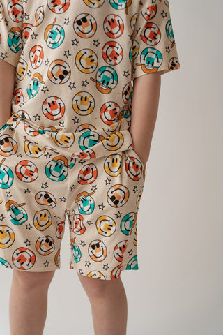 Smiley Check Boys Casual Set - By Baano