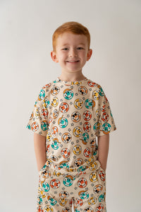 Smiley Check Boys Casual Set - By Baano