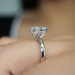 3.0ct Round Brilliant Cut Moissanite Solitaire Engagement Ring Ring Deluxe Fine Jewelry