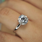 3.0ct Round Brilliant Cut Moissanite Solitaire Engagement Ring Ring Deluxe Fine Jewelry