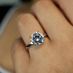3.0ct Round Brilliant Cut Moissanite Solitaire Engagement Ring Ring Deluxe Fine Jewelry