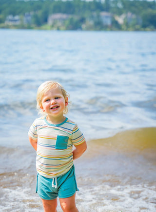 Kid's Coastal Stripe Set - By Baano