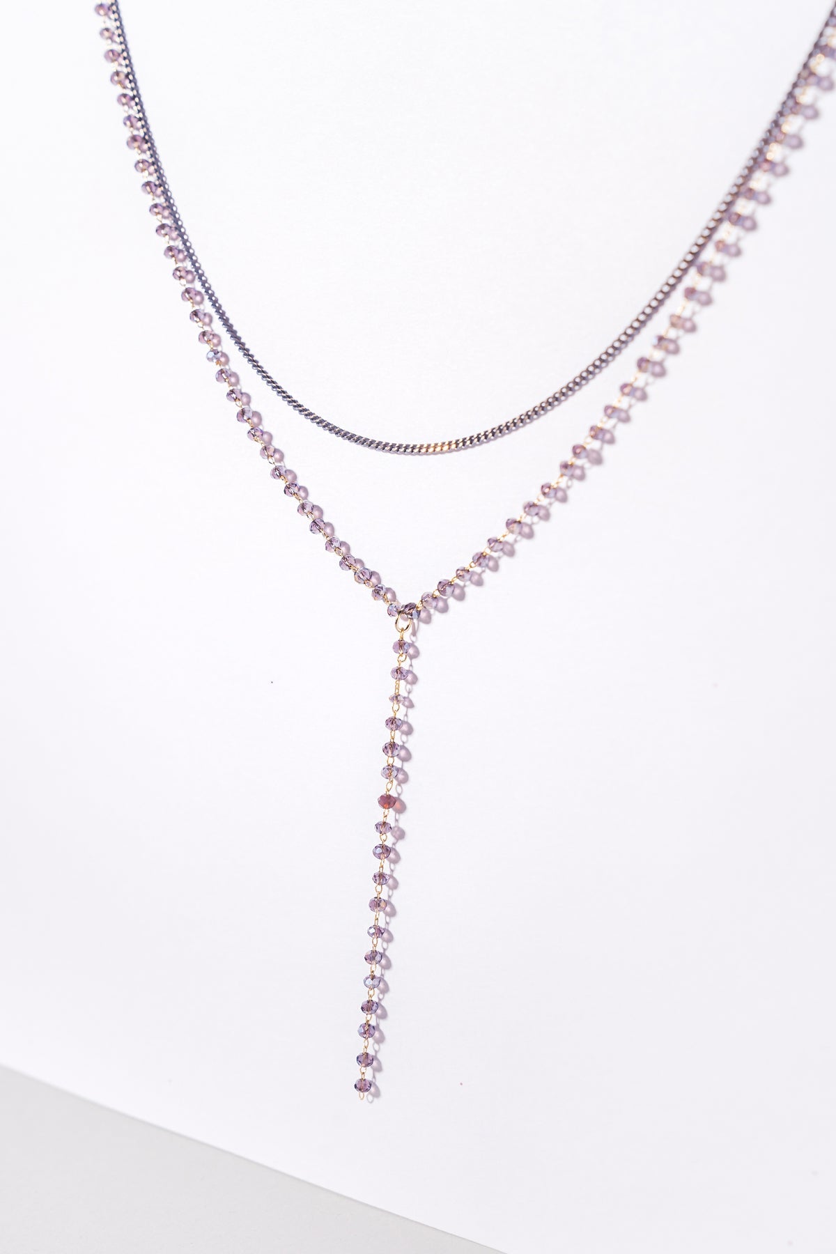 BEADED Y NECKLACE - By Baano