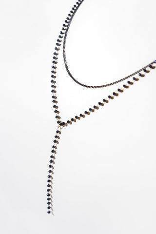 BEADED Y NECKLACE - By Baano