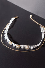 MOON CRESCENT PEARLS CHOKER - By Baano