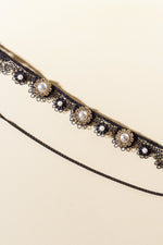 MOON CRESCENT PEARLS CHOKER - By Baano