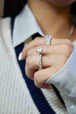 2.5ct Elongated Cushion Cut Eternity Engagement Ring Ring Deluxe Fine Jewelry