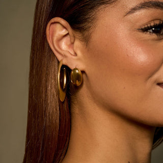 Luxe Oval Stud Earrings