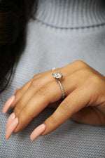 3.0ct Round Cut Moissanite Accented Engagement Ring Ring Deluxe Fine Jewelry