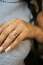 3.0ct Round Cut Moissanite Accented Engagement Ring Ring Deluxe Fine Jewelry