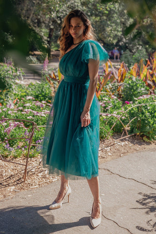 LIVELY CHARM TULLE MIDI DRESS - By Baano