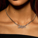 Frosted Diamond Cut Name Necklace