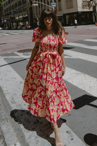 RUN TOWARDS LOVE POPLIN ANKLE DRESS - By Baano