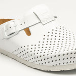 Edita by LEON– Women’s Leather Clog- Orthopedic Cork-style Clog with Adjustable Buckle